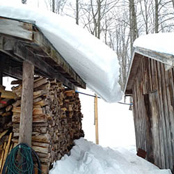 West Grey Maple Syrup shack in winter